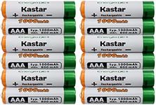 Kastar AAA 12-Pack Ni-MH 1000mAh Super High-Capacity Rechargeable Battery Replacement for Panasonic HHR-4DPA HHR-55AAABU HHR-65AAABU, HHR-75AAA/BU, BK40AAABU, Garden Light, Path Light, Remotes