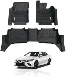 AUSGO Car Floor Mats Compatible with Toyota Camry 2017-2024, Heavy Duty All-Weather 5D TPE Floor Liners with Door Sill Coverage