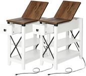 Awescuti Narrow End Table with Char