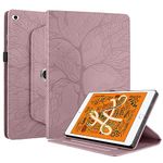 TIPOYOROO Case for iPad Mini 5 Generation, iPad Mini 1/2/3/4/5th Rotating Case PU Leather Folio Stand Cover Flip Shell with Pen Holder for Apple iPad Mini 7.9 inch- Rose Gold