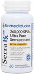 Serra-RX 260,000 SU Serrapeptase - Enteric Coated Proteolytic Systemic Enzyme, Non-GMO, Gluten Free, Vegan, Supports Sinus, Immune & Lung Health, 60 Veg Capsules