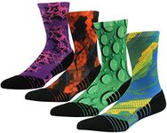 HUSO Crazy Fun Color Athletic Socks