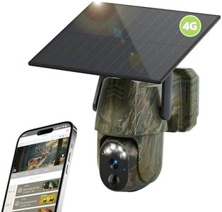 QUORVIXIA 4G LTE Cellular Trail Camera, Solar Game Cameras Built-in SIM Card, No WiFi Cellular Security Camera Outdoor, 2K 360° Live View Wildlife Deer Camera, Motion Activated Night Vision Trail Cam