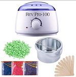 KAHRL Wax Heater Combo 100gm Brazilian Stripless Formula for Face & Body with Spatula, Ideal for Upper Lips, Chin, Cheeks, Hairline, Bikini & Legs, Automatic Heating (Wax, Heater Combo Waxing)