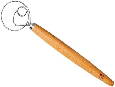 King Arthur Baking Company Baker’s Dough Whisk, Single-Loop, 18/8 Stainless Steel and Beechwood