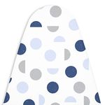 Encasa Ironing Board Covers (125x46 cm) Drawstring Tightening with Thick 3 mm Felt Padding, Easy Fit, Scorch Resistant, Printed - Blue Moon