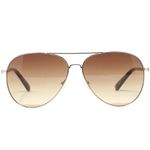 Calvin Klein Unisex's 717 Sunglasses, Gold/Brown Grad, 60mm, 13mm, 140mm