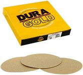 Dura-Gold Premium 8" Gold PSA Sanding Discs - 80 Grit (Box of 10) - Self Adhesive Stickyback Sandpaper for DA Sander, Finishing Coarse-Cut Abrasive - Sand Automotive Car Paint, Woodworking Wood, Metal