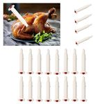 20Pcs Pop-up Poultry Thermometer, Plastic Disposable Temperature Meter for Oven Cooking Poultry Turkey Chicken Meat Beef