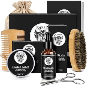 Gifts for Men - Beard Kit for Men w/Beard Oil, Beard Balm, Beard Brush, Beard Comb, Mens Gifts for Birthday &Anniversary &Wedding ,Unique Gifts for Him Men Boyfriend Husband Father Daddy Brother Dad