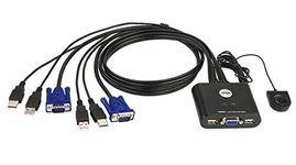 ATEN CS22U 2Port USB VGA Cable KVM Switch with Remote Port Selector