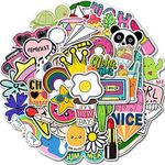 QTQYQJ Cute Girl Stickers VSCO for Hydro Flask|50-Pcs Waterproof Vinyl Stickers Laptop Sticker for Kids,Trendy Stickers Perfect for Laptop,Water Bottle,Phone,Car,Travel,Skateboard and More(Q099)