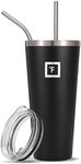 IRON °FLASK Classic Tumbler - 945 ml, Vacuum Insulated Stainless Steel, Hot Cold, Double Walled, Thermo Travel Mug, Water Metal Canteen (Midnight Black)