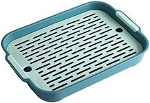 Gigicloud Rabbit Litter Box with Grate, 10.5 x 7.2 Inch Guinea Pig Litter Pan Anti-turnover Pet Toilet Potty Trainer Corner Guinea Pig Training Pan Cage with Toilet Tray For Rabbit Chinchilla Guinea