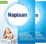 Napisan Non Bio Stain Remover Powder, 800g, Pack of 2, Kills 99.9% Bacteria in Your Laundry for a More Hygienic Wash, Disinfectant & Stain Remover Even at 30°C, 52 Washes