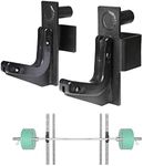 SYL Fitness J-Hooks Dumbbell Holder for Power Rack, J-Hook for 5 cm x 5 cm Square Tube Power Racks with 26 mm Hole