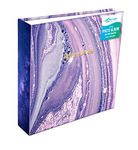 Photo Album Memo Slip in Holds 200 Photos 4 x 6 (Purple Marble)