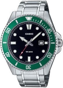 Casio Reloj Hombre MDV-107D-3AVEF Negro Plateado