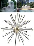 INTBUYING 1.5’’ DN40 Dandelion Fountain Nozzle Stainless Steel Crystal Ball Water Spray Pond Sprinkler