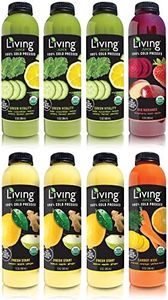 O2 Living Juice Cleanse Cold-Pressed Juice, No Sugar or Water Added, Loaded with Nutrients, Vitamins, Enzymes, and Minerals, Detox, Fruit Juice for Weight Loss (1-Day)