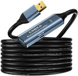 SSS·GRGB USB 3.0 Extension Cable 16.4FT Type A Male to Female Active Extender Cord with 1 Extension Chipsets Signal Booster and 1 USB-C Charging Port, for Webcam, PlayStation, Printer, Camera