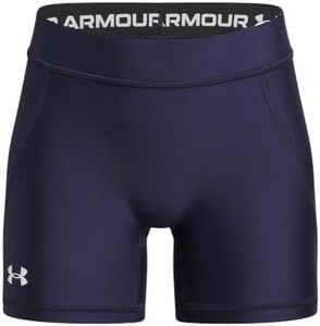 Under Armour Girls Team Shorty 4, (410) Midnight Navy / / White, Medium