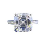 Psiroy 925 Sterling Silver Created Tourmaline Filled Knuckle Wide Band Ring, Cubic Zirconia, 8-White