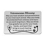 MYOSPARK Veterinarian Gift Veterinarian Blessing Wallet Card Vet Tech Appreciation Gift Thank You Gift for Medical Veterinary Practitioner (UK Veterinarian Blessing WC)