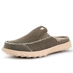 Kickback Chaise Classic - Mens Shoes - Color Bruno Brown - Lightweight Slip On Canvas Shoes Men - Loafers for Men - All Day Comfort - Slip On or Slide in Mens Casual Shoes - Size UK 10