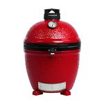 Kamado Joe® Classic Joe™ II Standalone 18-inch Charcoal Grill in Red with Side Shelves, Grill Gripper, and Ash Tool
