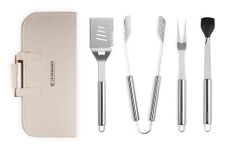 LE CREUSET Set of 4 Stainless Steel BBQ Tools and Carry Bag