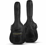 ALAYSTAR New Premium Black Full Padded Waterproof Classical Acoustic Guitar Bag Holder – Heavy Duty Full Size Protective Foam Padded Back Case for Acoustic, Classical and Electrical Guitars.