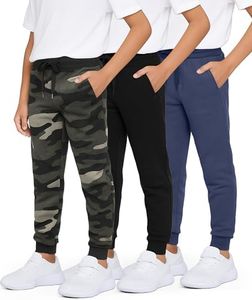 3 Pack: Boys Girls Youth Teen Active Athletic Basic Soft Kids Sports Fleece Jogger Soccer Track Gym Running Slim Pajama Sweatpants Casual Athletic Pantalones Winter Pockets-Set 7,XS(6-7)