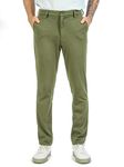 The Pant Project Luxury PV Stretchable Casual Olive Green Pants for Men | Stylish Slim Fit Men's Wear Trousers for Office or Party | Mens Fashion Trouser Pant with Expandable Waist and 4 Way Stretch