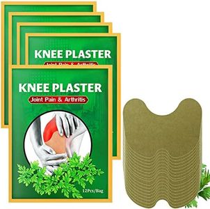 Wellnee Knee Patch Pain Relief Patches, Natural Wormwood Extract Stickers 24-Hour Relief of Joint Pains, Pain Relieving Patches for Knees (60 pcs)