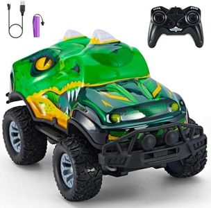JOYBLI Dinosaur-Shaped Off-Road Vehicle Remote Control Cool Off-Road Vehicle Truck, 2.4GHz RC Car with LED Lights, 1:20Scale, RC Truck, Remote Control car from a Long Distance.Gifts for Boys (Green)