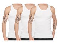 Bahob® New Mens Vest Multi Pack Lot Basic Regular Fitted Cotton Tank Top Athletic Soft Assorted Pack of 3