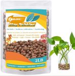 ZeeDix 2LB Expanded Clay Pebbles for Plants Hydroponic, 3QT 4mm-16mm Clay Leca Balls Hydroponic Rocks Growing Medium Potting Stones for Indoor Plants Drainage, Aquaponics, Natural Orchid Pebbles Balls