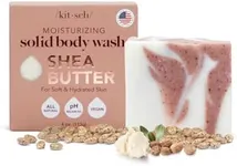 Kitsch Shea Butter Exfoliating Bar Soap for Women | Made in US | Hydrating & Moisturizing Shea Butter Solid Body Wash Bar | All Natural Body Soap | Zero Waste Bath Soap Bars | Paraben Free, 4 oz