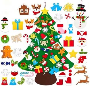 Montessori Felt Christmas Tree for Toddlers with Lights