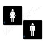 Vertical Root Inc® MEN, WOMEN Room Sign 6 INCH * 6 INCH Self-Adhesive Sign for Business Office Corporate Hotel, Company Factory, Club, Commercial Mall Hospital School