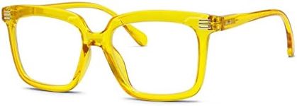 Eyekepper Oversize Reading Glasses Large Frame Readers for Women, Yellow, +1.00