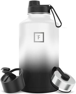 IRON °FLASK Sports Water Bottle - 64 Oz 3 Lids (Wide Spout Lid), Leak Proof - Stainless Steel Gym & Sports Bottles for Men, Women & Kids - Double Walled, Insulated Thermos, Mothers Day Gifts for Mom