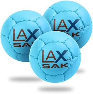 Lax Sak Soft Practice Lacrosse Balls - Same Weight & Size as a Regulation Lacrosse Balls, Great for Indoor & Outdoor Practices, Less Bounce & Minimal Rebounds - Carolina Blue, 3 Pack