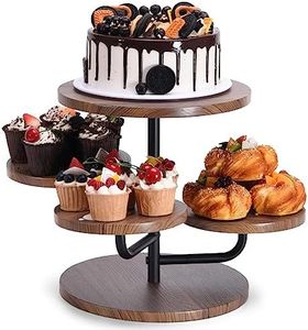 4 Tier Cupcake Stand - Cupcake Tower Stand 50 Cupcakes - Wooden Cupcake Holder Stand - Cake and Cupcake Stand Rustic - Cup Cake Tower with Tiered Tray Cupcake Display for Birthday Graduation Tea Party