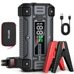 BRPOM Car Jump Starter, 4000A Peak 26800mAh (Up to All Gas or 10L Diesel Engine, 50 Times) 12V Auto Booster Battery Charger Jump Box with Quick Charger Smart Jump Cables