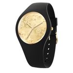 ICE-WATCH - Ice Flower Black Chic - Women's Wristwatch With Silicon Strap - 019207 (Medium)