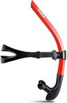 ZIONOR T1 Snorkel Lap Swimming Swimmer Training Diving Snorkeling Comfortable Mouthpiece One-Way Purge Valve for Pool Open Water - Red