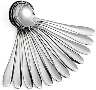 Eslite Large Soup Spoons/Stainless Steel Bouillion Spoons,12-Piece,7.7 Inches