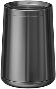 LEASYLIFE 8L/2.1GALbrass Garbage can with Swing lid,Brushed Nickel Gold Trash can,Matte Gold Trash can for Bathroom,Powder Room,Bedroom,Laundry Room (Black gold-32-8l)